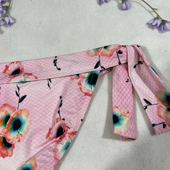 NEW Seafolly Cabana Rose Hipster Tie Side Bikini Bottom [SZ 4‎ US ] - Picture 10 of 11